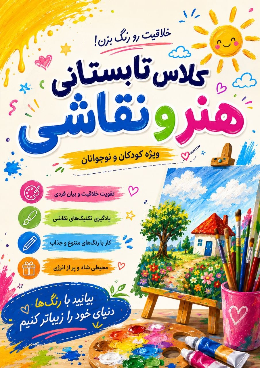 کلاس تابستانی هنر و نقاشی